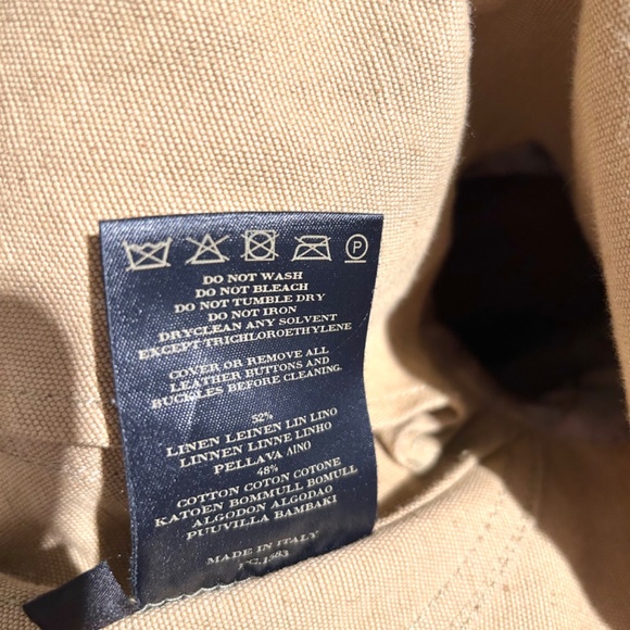 SALE  Burberry Linen Cotton Women Blazer, Size S-M, Cropped Jacket, Beige - Picture 7 of 7